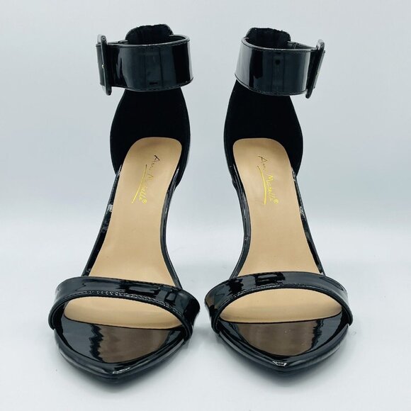 Anne Michelle Heels Womens Size 6.5 Black Anomaly Open Toe Ankle Strap Stiletto - Picture 4 of 11